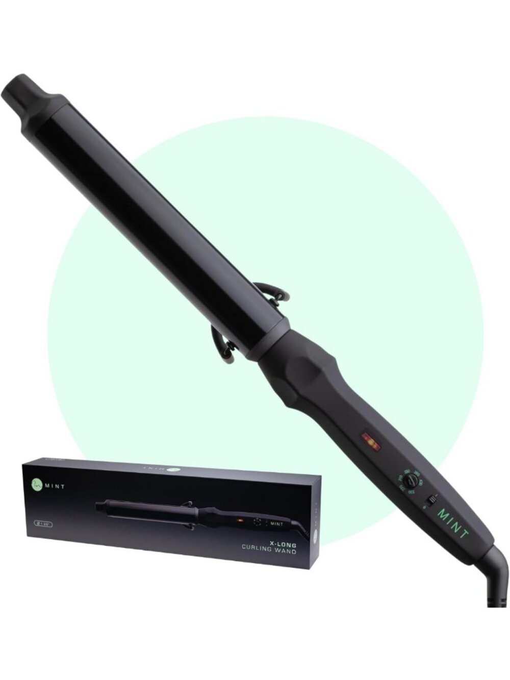 Clamp-Free Ceramic Curling Wand 1.25 Inch for Long Hair - Perfect Curls & Waves